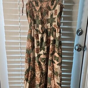 Bohemian Maxi Dress with Geometric Patterns multicolored maxi dress with pockets